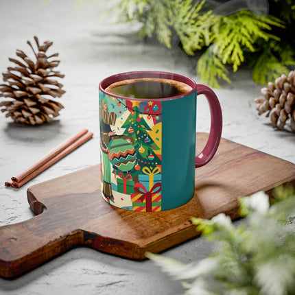 🎄✨ The Lady Of The Christmas Ornament Colorful Mug – Art Deco Holiday Fantasy