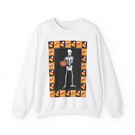 Candy Corn Skeleton Unisex Heavy Blend™ Crewneck Sweatshirt