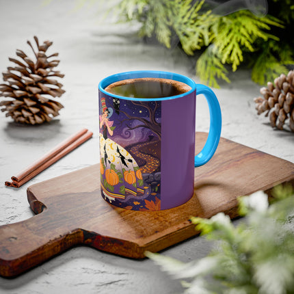 🎃🌙 The Pumpkin Moon Dress Colorful Mug – Whimsical Halloween Fashion