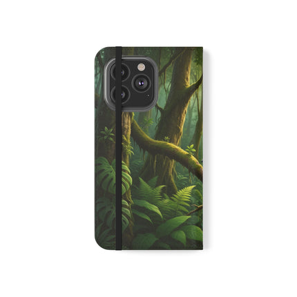 🪶🌲 The African Grey Sentinel Flip Case – Quiet Strength & Woodland Adventure