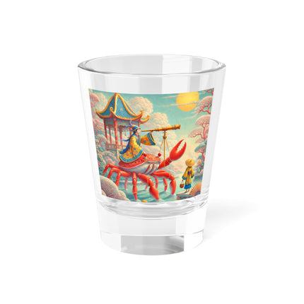 Celestial Crab Navigator Shot Glass – Mythic Journey & Celestial Wonder