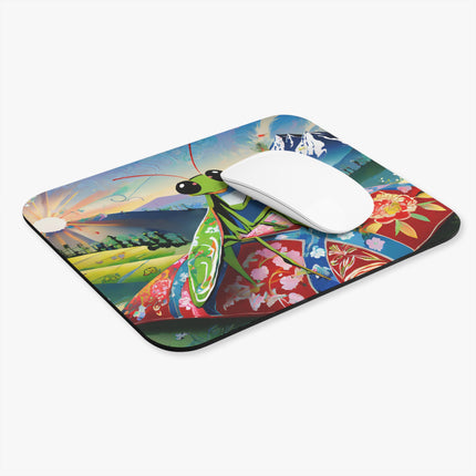 The Joyful Mantis Mouse Pad, Rectangle