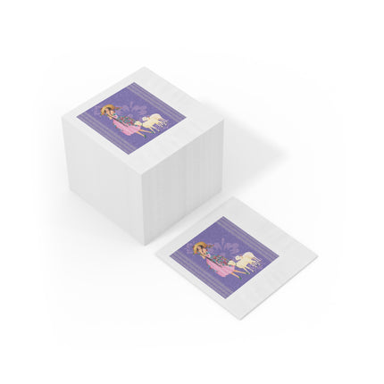 Easter Elegance White Coined Napkins