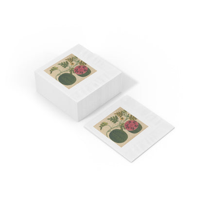 Album of watercolors of Asian fruits and flowers Pl.29 by Anonymous White Coined Napkins