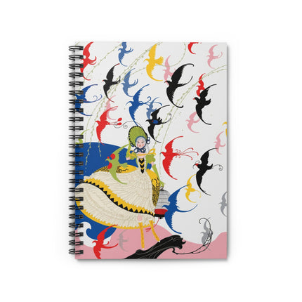 Flight of the Songbirds Spiral Notebook – Theatrical Whimsy & Colorful Harmony