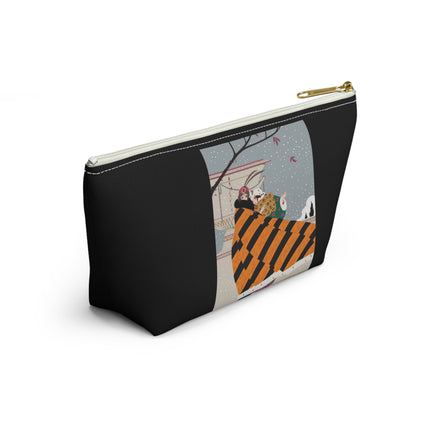 Snowfall Courtesan Cosmetic Bag – Whimsical Winter Elegance