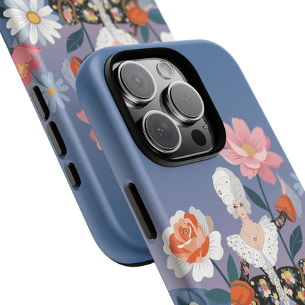 🌸🎀 The Grand Floral Promenade Phone Case – Art Deco Fashion Fantasy