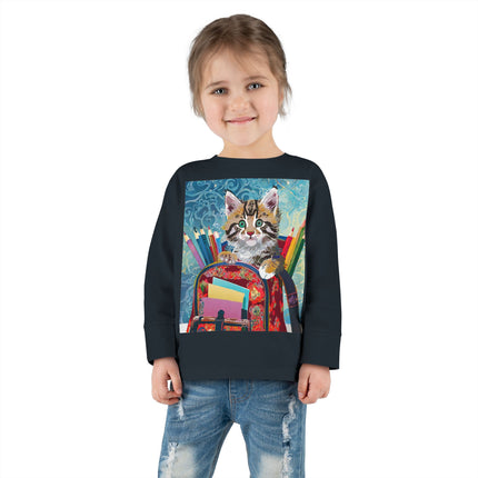Whiskered Wanderings Toddler Long Sleeve Tee