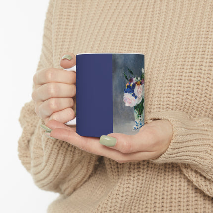 Flowers in a Glass Flask by Jacob de Gheyn II Ceramic Mug 11oz