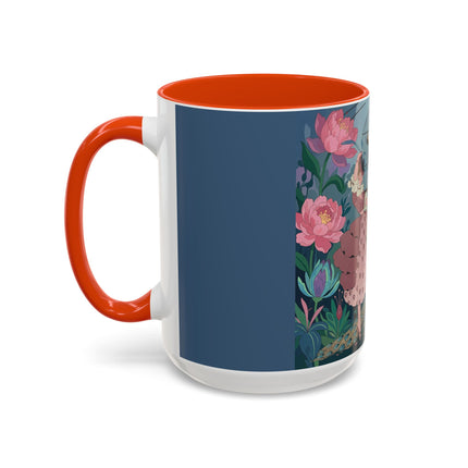 The Ladies And The Enchanted Macaw Colorful Mugs – Art Deco Botanical Elegance