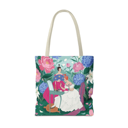 🌸🕯️ The Ladies Of The Enchanted Garden Vanity Tote Bag – Art Deco Floral Elegance