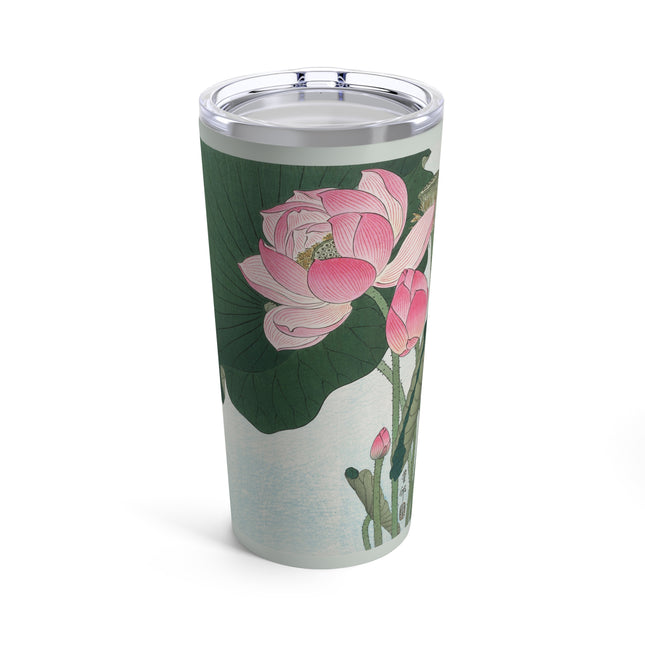 Blooming Lotus Flowers by Ohara Koson Tumbler 20oz