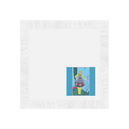 Exquisite Elegance by Umberto Brunelleschi White Coined Napkins