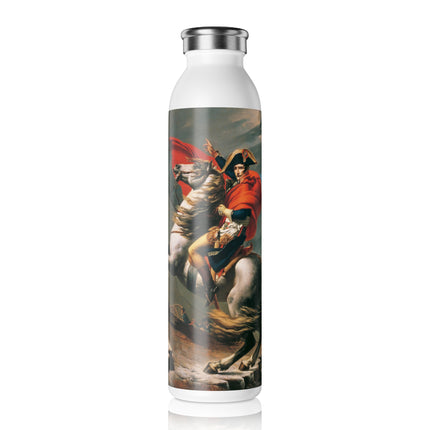 Napoleon Crossing the Alps by Jacques-Louis David Slim Water Bottle