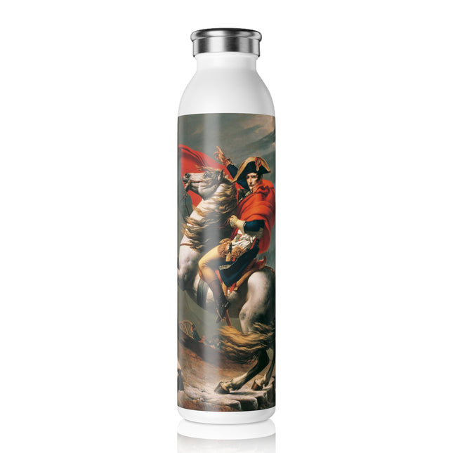 Napoleon Crossing the Alps by Jacques-Louis David Slim Water Bottle