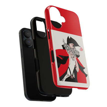 Crimson Masquerade Phone Case – Dramatic Grace & Bold Elegance