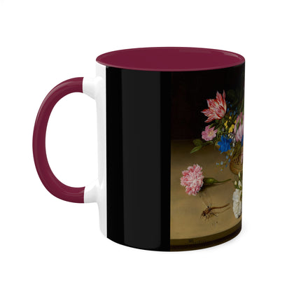 Flower Still Life by Ambrosius Bosschaert Colorful Mugs, 11oz