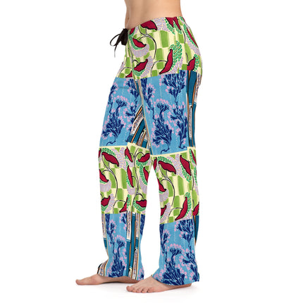 Floral Pattern by Emile-Alain Séguy Women's Pajama Pants (AOP)