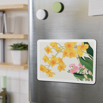 Golden Bow Orchid by Tanigami Kônan Die-Cut Magnets (5 Sizes)