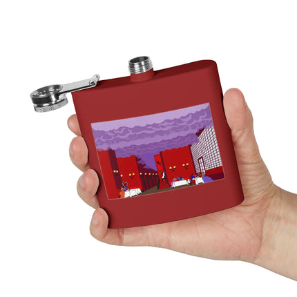 Midnight Toast Flask – Parisian Romance & Art Deco Charm
