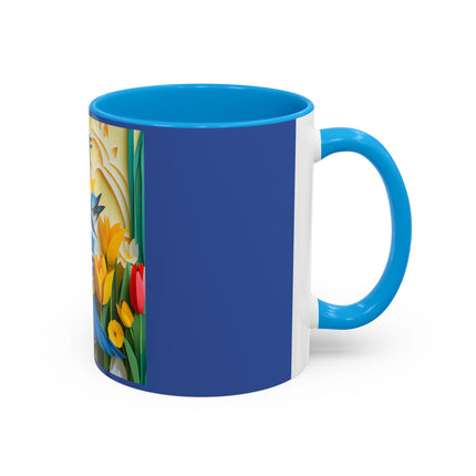Blue Jays in a Spring Garden Colorful Mugs (11oz, 15oz)