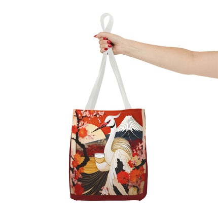 Crane at an Autumn Vineyard Tote Bag (AOP)
