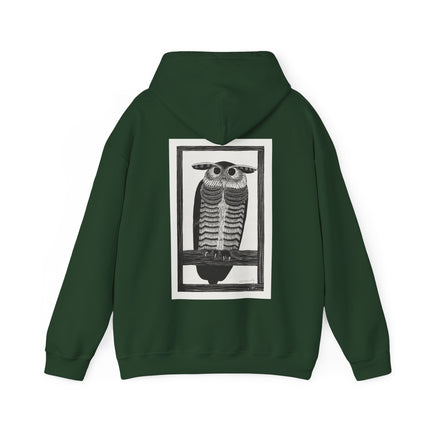 Horned Owl by Samuel Jessurun de Mesquita Heavy Blend™ Hooded Sweatshirt