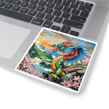 Chinese Dragon Kiss-Cut Stickers (4 Sizes)