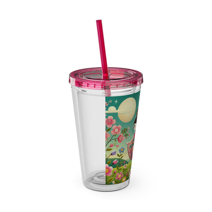 Geisha Fairy and the Hummingbird Blossom Sunsplash Tumbler with Straw, 16oz