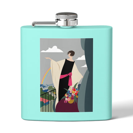 Rainbow Reverie Stainless Steel Flask – Elegant Renewal & Serene Beauty