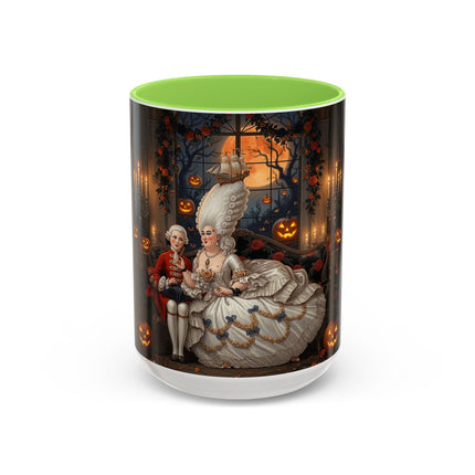 🌙🎃 The Moonlit Pumpkin Parlor Colorful Mug – Elegant Halloween Charm