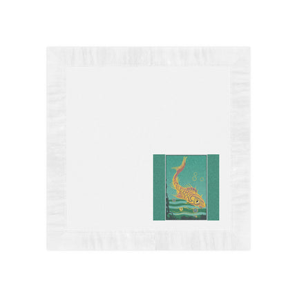 Golden Serenity White Coined Napkins