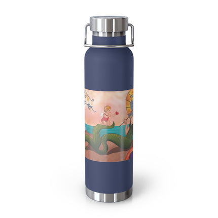 Mermaid with Parasol and Cupid by George Barbier Copper Vacuum Insulated Bottle, 22oz