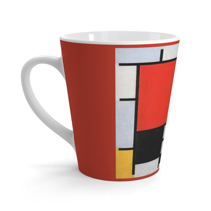 Composition with Red, Yellow, Blue, and Black by Piet Mondrian Latte Mug