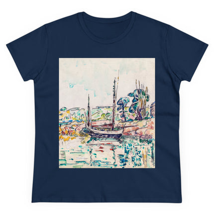 Concarneau by Paul Signac Women's Midweight Cotton Tee