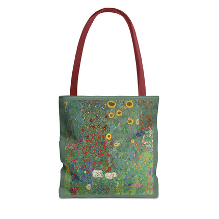 Farm Garden with Sunflowers by Gustav Klimt Tote Bag (AOP)