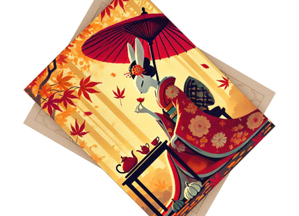 Theatrical Harvest Rabbit Ceramic Tile