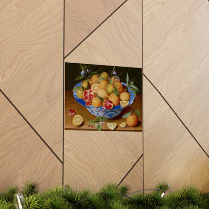 Still Life with Lemons, Oranges, and a Pomegranate by Jacob van Hulsdonck Matte Horizontal Posters