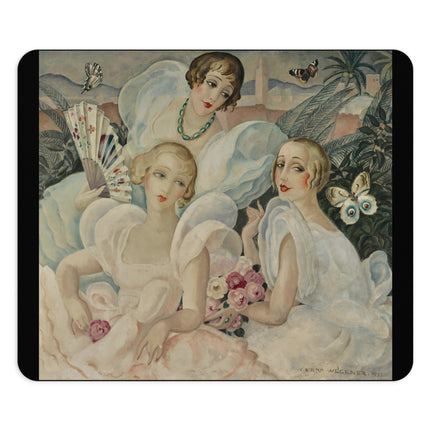 Les Femmes Fatales by Gerda Wegener Mouse Pad, Round and Rectangle