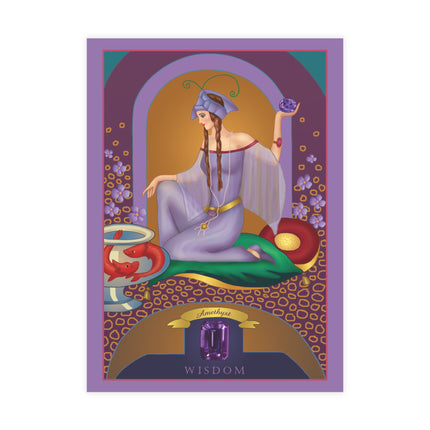 February & Amethyst (from the Gem Series) by Sofia Chiostri Postcards (envelopes included) - Bundles of 10, 30, 50 Pieces