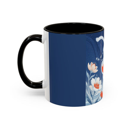 ❄️⛸️ The Winter Skater’s Flight Colorful Mug – Art Deco Floral Fantasy