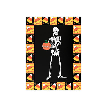 Candy Corn Skeleton Ceramic Tile