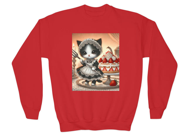 Patisserie Kitten Youth Crewneck Sweatshirt