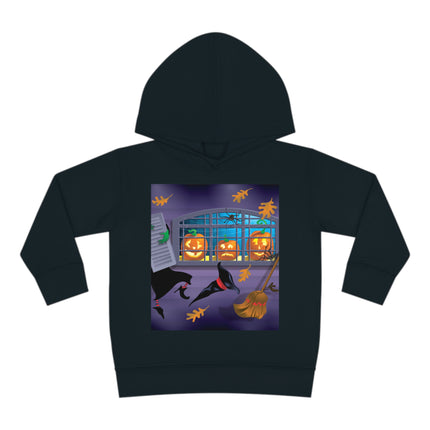 Whimsical Halloween Mischief Toddler Pullover Fleece Hoodie