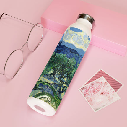 Olive Trees by Vincent Van Gogh Slim Water Bottle