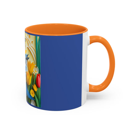 Blue Jays in a Spring Garden Colorful Mugs (11oz, 15oz)