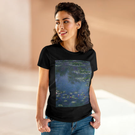 Water Lilies by Claude Monet Women's Midweight Cotton Tee