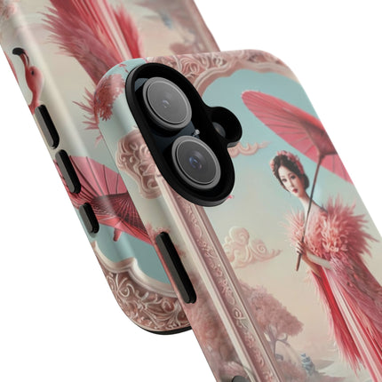 Petals, Porcelain, and Flamingos Phone Cases