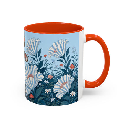 🎨💙 The Enchanted Garden Artist Colorful Mug – Art Deco Floral Whimsy