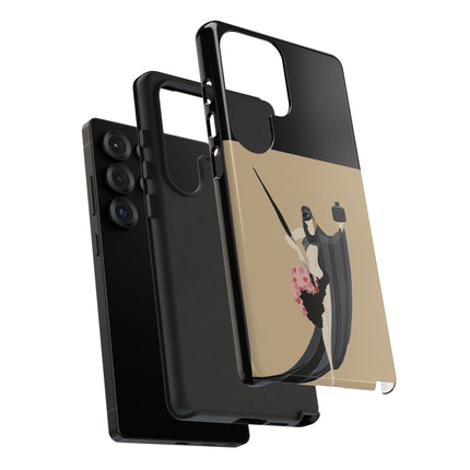 Dancer with Ink & Blossoms Phone Case – Elegant Grace & Artistic Poise